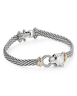 Bloomingdale's Marc & Marcella Diamond Bracelet In Sterling Silver & 14k Gold-plated Sterling Silver, 0.11 Ct. T.w. - 100% Exclusive