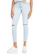Frame Le Skinny De Jeanne Ripped Jeans In Pacifica Rips