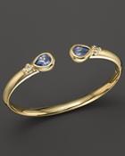 Temple St. Clair Bella Bangle With Tanzanite And Diamonds In 18k Yellow Gold