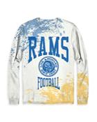 Junk Food Los Angeles Rams Long Sleeve Tie Dye Crewneck Tee