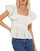 French Connection Elana Embroidere Top