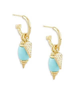 Kendra Scott Demi Blue Magnesite Dangle Huggie Hoop Earrings