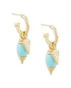 Kendra Scott Demi Blue Magnesite Dangle Huggie Hoop Earrings