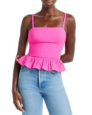 Aqua Lace-up Back Peplum Top - 100% Exclusive