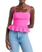 Aqua Lace-up Back Peplum Top - 100% Exclusive
