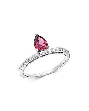 Bloomingdale's Pink Tourmaline & Diamond Ring In 14k White Gold - 100% Exclusive