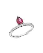 Bloomingdale's Pink Tourmaline & Diamond Ring In 14k White Gold - 100% Exclusive