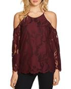 1.state Lace Cold-shoulder Top