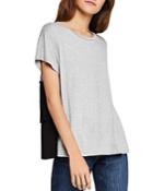 Bcbgeneration Color-block Tiered Ruffle-back Tee