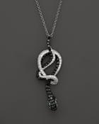 Black & White Diamond Snake Pendant In 14k White Gold, .70 Ct. T.w. - 100% Exclusive