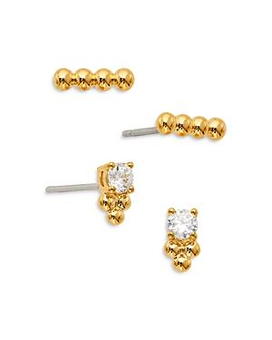 Nadri Lala Cubic Zirconia Beaded Stud Earrings, Set Of 2