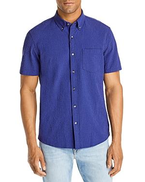 Michael Kors Gingham Seersucker Short Sleeve Shirt