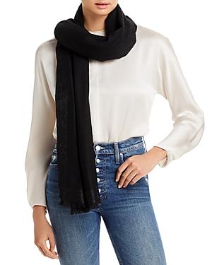 Aqua Metallic Border Fringe Scarf - 100% Exclusive