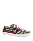 Gucci Men's Jacquard Embroidered Bee Sneakers