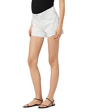 Hudson Gemma Mid Rise Maternity Denim Shorts In White