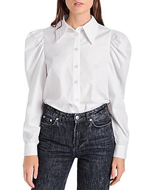 En Saison Poplin Puff Sleeve Top