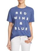 Wildfox Red Wine And Blue Tee