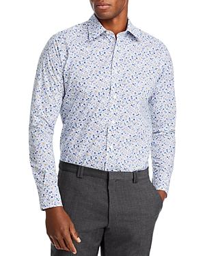 Canali Mini Floral Print Sport Shirt