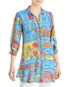 Johnny Was Midsummer Sednea Silk Printed Tunic