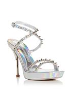 Alexander Mcqueen Women's Punk Stud Platform High Heel Sandals