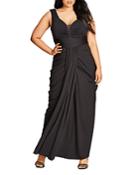 City Chic Ruched Maxi Dress