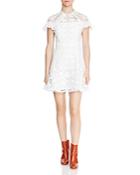 Sandro Corentin Cotton Lace Mini Dress