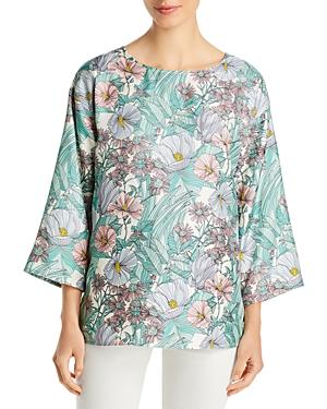 Tory Burch Robinson Floral Print Silk Top
