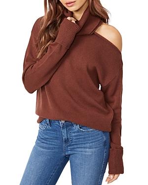 Paige Raundi Shoulder Cutout Turtleneck Sweater