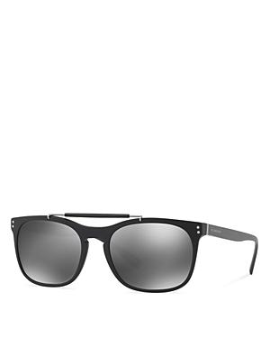 Burberry Mirrored Top Bar Square Sunglasses, 55mm