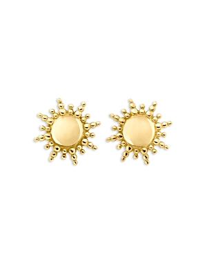 Gigi Clozeau 18k Yellow Gold Pirate Sun Stud Earrings