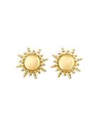 Gigi Clozeau 18k Yellow Gold Pirate Sun Stud Earrings