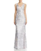 Eliza J Sequined Lace Gown