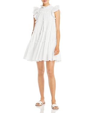 En Saison Eyelet Tiered Mini Dress