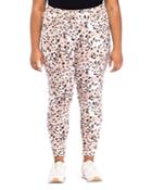 B Collection By Bobeau Curvy Plus Animal Print Brushed Jogger Pants