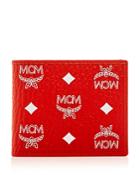 Mcm Visetos Logo Monogram Bi-fold Wallet