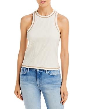 Frame Contrast Stitch Rib Knit Tank