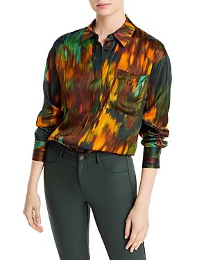Lafayette 148 New York Tess Printed Button Down Blouse