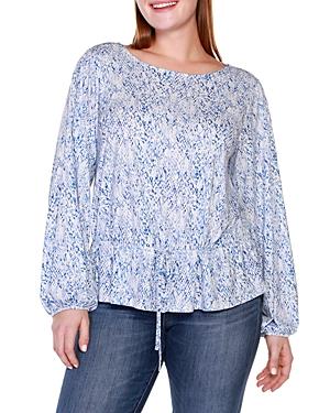 Belldini Plus Long Sleeve Boat Neck Top