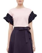Ted Baker Cottoned On Ruffle-sleeve Top