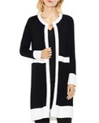 Vince Camuto Color Block Open Front Duster Cardigan