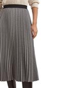 Gerard Darel Myrtille Knife Pleat Plaid Midi Skirt