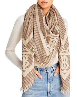 Burberry Logo Graphic Jacquard Square Scarf