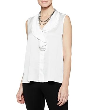 Misook Ruffle Neck Tank Top