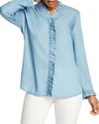 Nic+zoe Ruffled Up Denim Shirt
