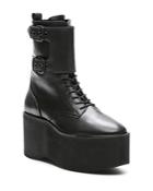 The Kooples Women's Platform Leather Ranger Boots