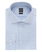 Ike Behar Textured Outline Gingham Classic Fit Dress Shirt