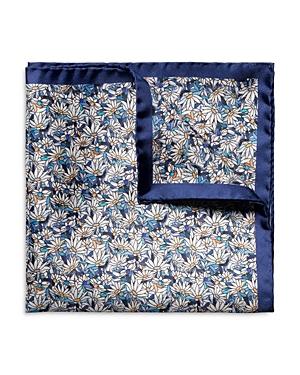 Eton Stained Glass Floral Print Silk Pocket Square