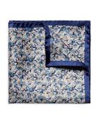 Eton Stained Glass Floral Print Silk Pocket Square