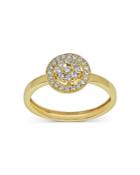Hueb 18k Yellow Gold Diamond Flower Statement Ring