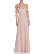 Wayf Harlow Off-the-shoulder Gown